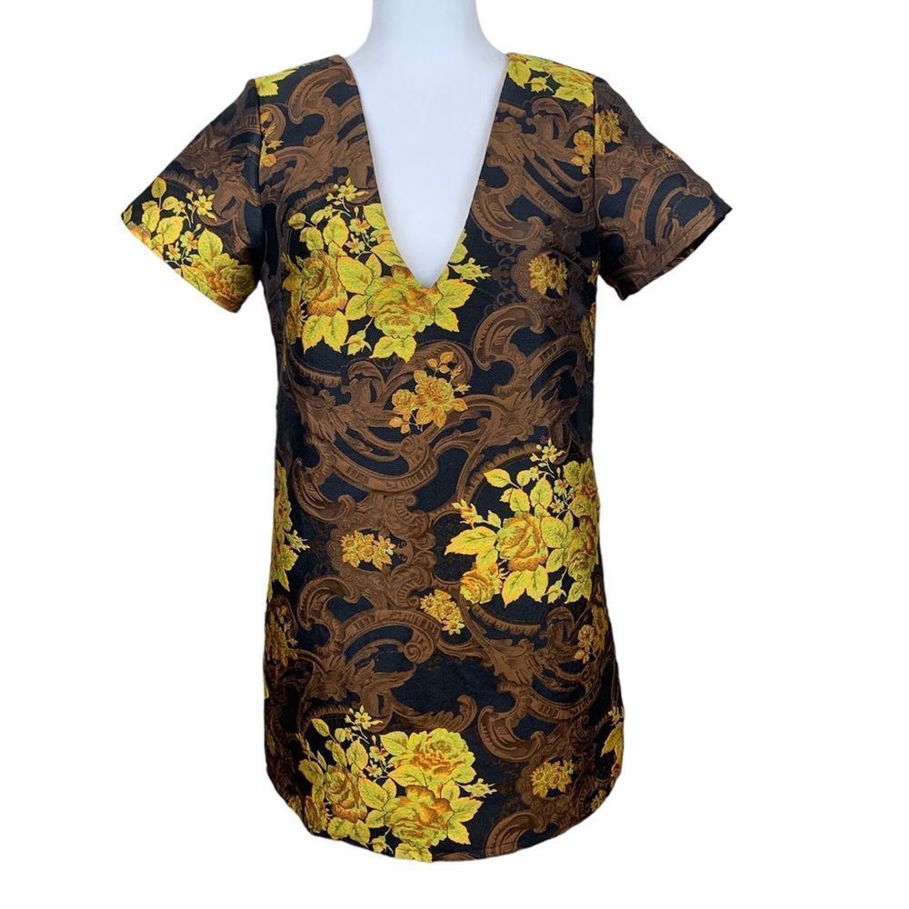 ASOS Missguided Brocade Baroque Mini Shift Dress UK Size 10 / US Size 6